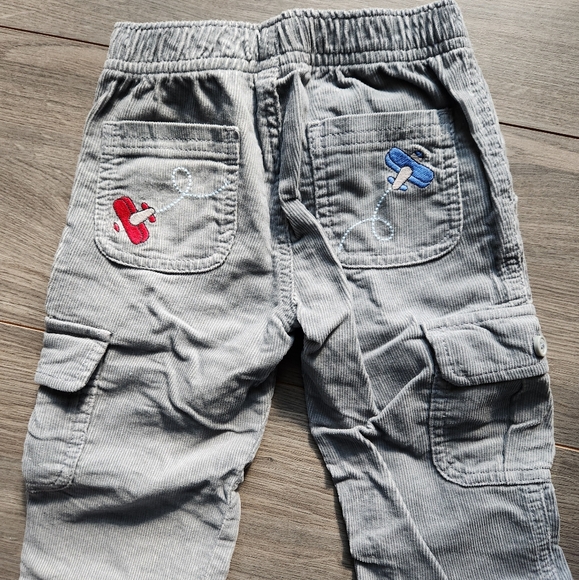 Corduroy Pants With Appliqued Planes - Picture 2 of 5